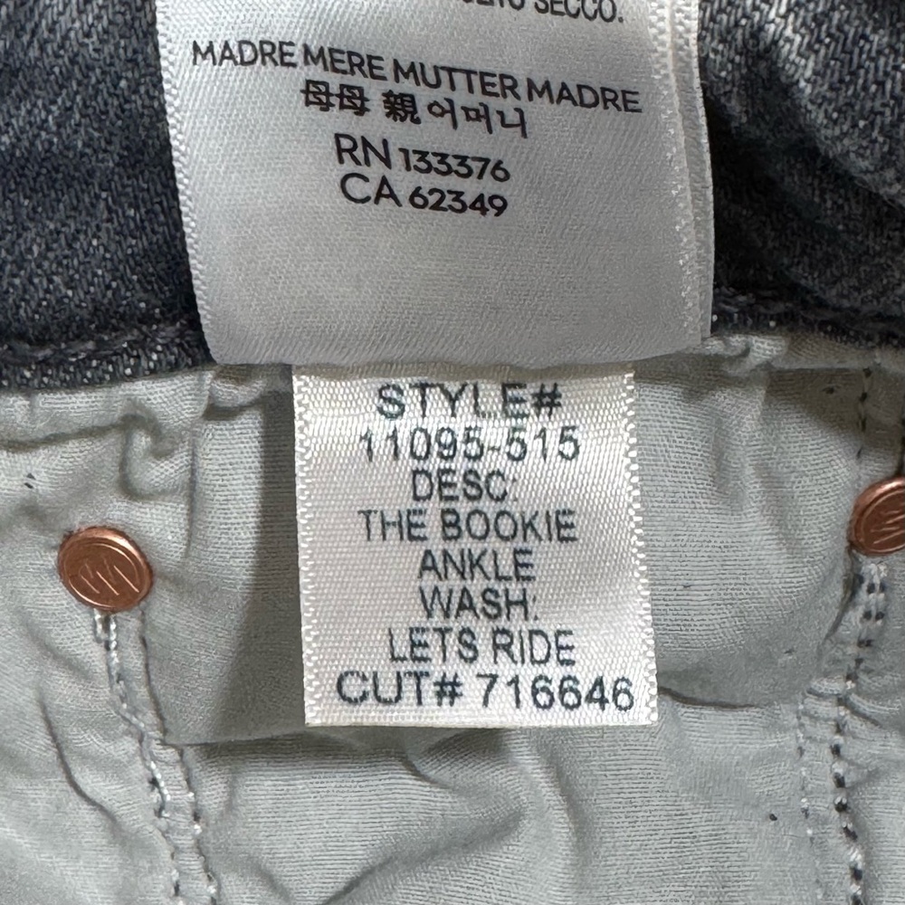 MOTHER SUPERIOR The Bookie Ankle Jeans in Let's Ride - Size - 30 - Picture 14 of 15